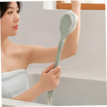 Long Handle Bath Brush Soft Hair Body Scrubber Exfoliating Shower Brush for Back Cleaning Home Bathroom Use