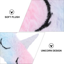 Plush Sleeping Eye Mask Adorable Unicorn Design Comfortable Cover for Travel Home Bedroom Eye Mask
