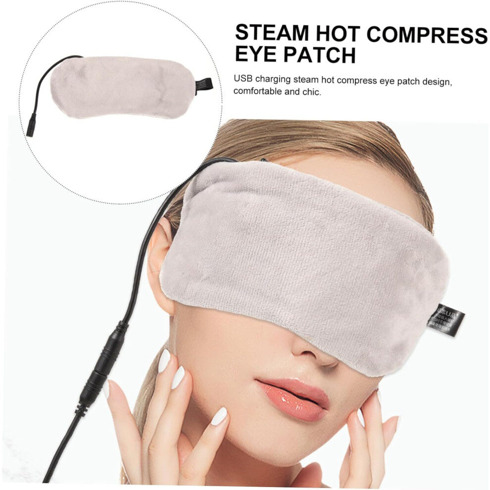Hkhbjs Usb Temperature Control Eye Mask For Sleeping Steam Hot Compress Electronic Eye Mask Grey