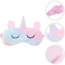 Mască de dormit de pluș, design adorabil cu unicorn, confortabilă, pentru călătorii, acasă, dormitor, mască de ochi