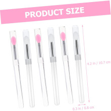 2 juegos de aplicadores de labios de silicona con tapa, juego de brochas para aplicar lápiz labial para maquillaje, 6 piezas*2