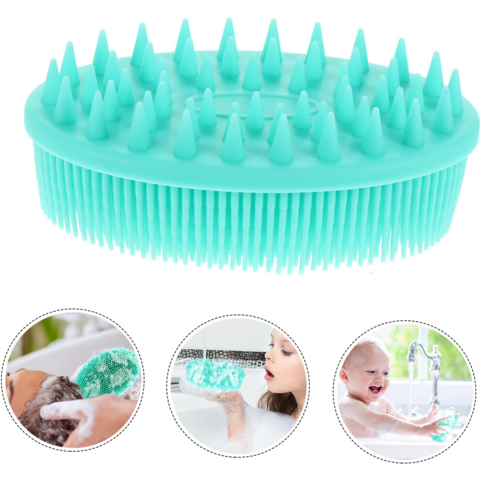 Hkhbjs Baby Massage Brush Silicone Bath Brush Soft Bristles Gentle Scalp Stimulation Lightweight Non-Slip Design Suitable