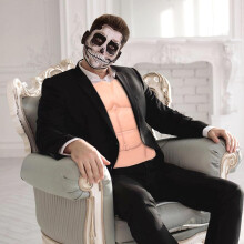 Herre Falsk Muskelkostyme Halvkroppsmuskeldrakt Realistisk Kunstig EVA-materiale Pustende Design Halloween