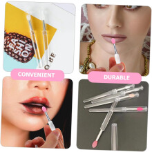 2 set di applicatori per labbra in silicone con coperchio, set di pennelli applicatori per rossetto per il trucco, 6 pezzi*2
