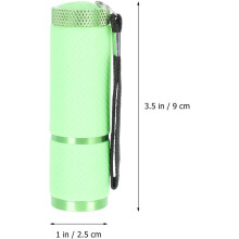 9-leds groene UV-nagellamp, mini-manicurelamp, gellak uithardingslamp, detectielamp voor nagelkunst en valuta-identificatie.