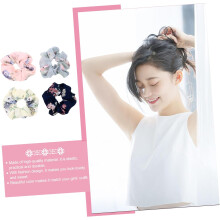 4 elastici per capelli floreali, cordini elastici per capelli da donna, fermacoda, accessori per uso quotidiano, trecce, colore casuale
