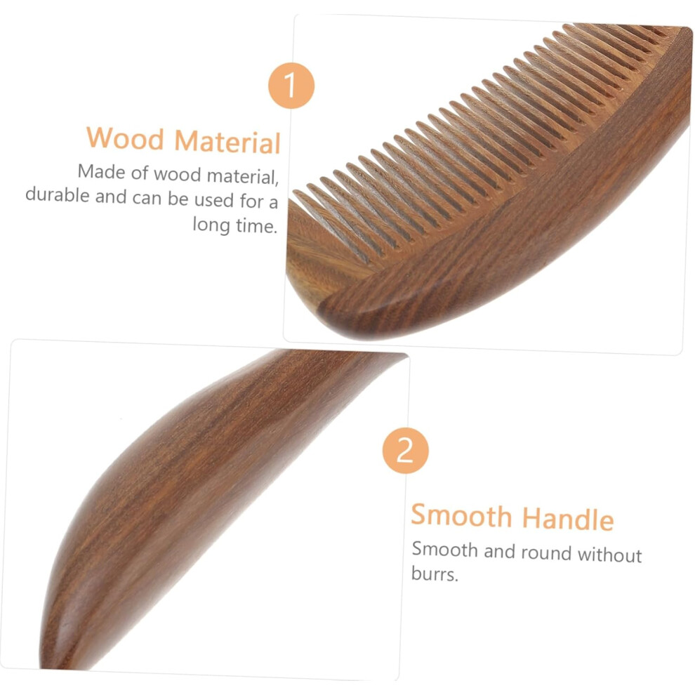 Hkhbjs Carved Static Comb Natural Wooden Hair Detangler Fine Tooth For Thick Hair Styling