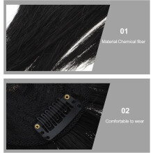 Haarverlängerungen für Damen, Haarverlängerungen bei dünnem Haar, Clip-in-Perücke zur Deckkraft am Oberkopf