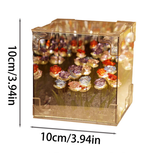 Rose Flower Night Light – Håndlaget akryllampe 1