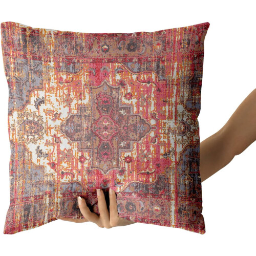 Roströda Boho Örngott 40x40cm Set med 2 1