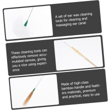 8pcs Earwax Removal Stick and Portable Ear Cleaning Tool Set with Silver Needle