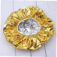 10 Stück Aluminiumfolien-Haarkappen, hitzeisolierend, für Haarstyling zu Hause und im Salon, Gold