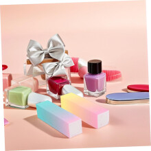 20pcs retangular gradiente tampões unhas macios esponja polonês arquivos para manicure pedicure em casa salão