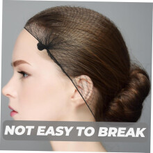 100 Stück schwarze, elastische Haarnetze für Damen, unsichtbare Haarknotenabdeckungen aus Nylongewebe, wiederverwendbare Haarstyling-Accessoires