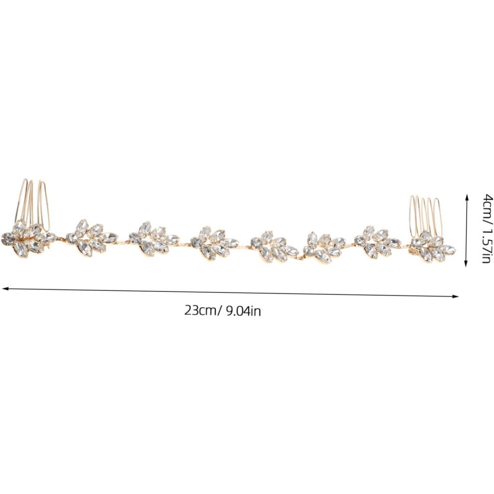 Hkhbjs Unisex Golden Rhinestone Bridal Hair Elegant Decorative Hair Comb For Women Versatile Headpiece For Brides And Bridesmaids For Wedding Hairstyles