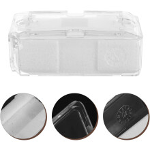 Traditionele plastic opbergdoos met binnendeksel en enkele houder voor horloges, inclusief doos.
