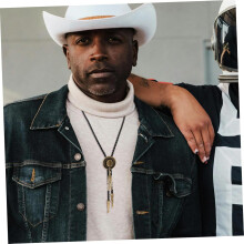 Pălărie de cowboy occidentală reglabilă din piele pentru bărbați, cu pandantiv, tip Bolo tie, pentru ținute casual și formale
