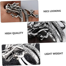 Dragon Head Men Ring Chic Dragon Finger Jewelry Retro Metal Anel Decoração para Homens Acessório para Vestir Festa Casual