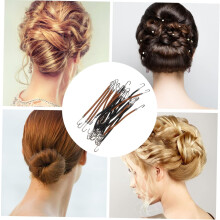 20 ganci per coda di cavallo da donna, elastici neri per capelli, ideali per lo styling.