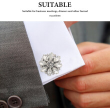 Copribottoni per uomo e donna - Copribottoni con strass da 22 mm/0,79” in cristallo, staccabili, decorativi per cucire.
