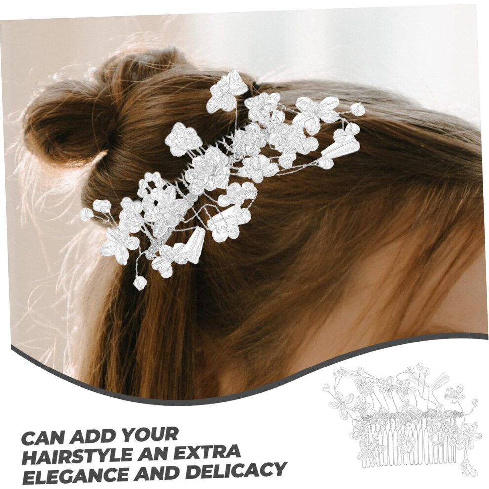 Hkhbjs Wedding Headdress Side Comb Hair Piece Elegant Bridal Hair Accessories For Brides For Wedding