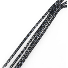 Brillenkette aus Edelstahl, Schlangenkette, rutschfest, schwarz, Retro, hohl