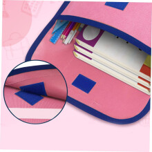 Etiqueta de nome da bolsa de livro de nylon rosa de grande capacidade, bolsa portátil portátil leve
