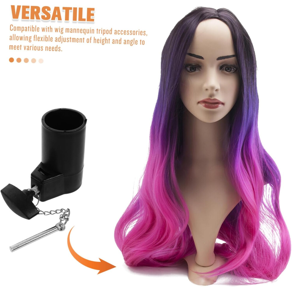 Hkhbjs Unisex Mannequin Head Stand Mounting Part Wig Display Stand Tripod Accessory Lightweight And Plastic Connector