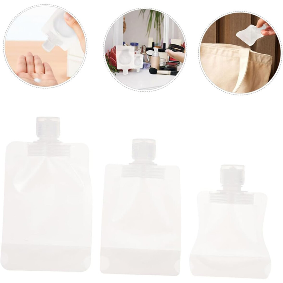 Hkhbjs Light 12Pcs Refillable Lotion And Shampoo Storage Bags With Suction Mouth