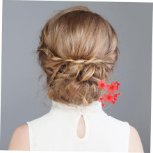 4pcs Frosted flor cabelo bastões mulheres garfos de cabelo Vintage Updo acessórios clipes de flores para alfinetes de casamento