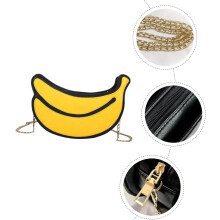 Lustige Bananen-Umhängetasche, Handytasche in Fruchtform, einzelne Schulterkette