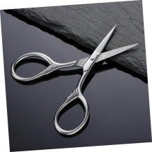 Tijeras de acero inoxidable para recortar bigote y barba (juego de 3) para hombre. Tijeras para el cuidado facial y corporal.