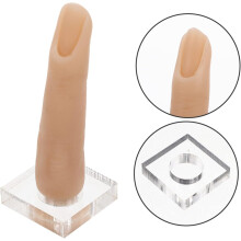 Silicone Practice Fake Nail Tip Nail Training Manicure Tool Finger Models