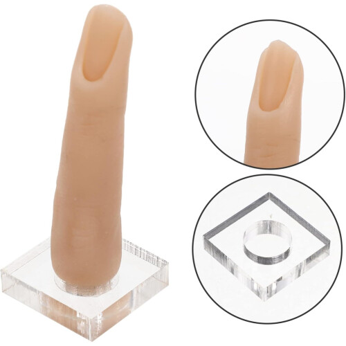 Silicone Practice Fake Nail Tip Nail Training Manicure Tool Finger Models