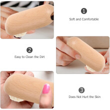 Nail Scrub Brush Beech Wool Nail Cleaner Portable Pedicure Tool for Manicure Routine Versatile Cleaning Brush for Home Use