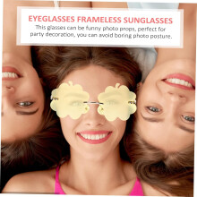 Lunettes de soleil sans monture, accessoires de lunettes amusants pour fêtes, décoration de lunettes de soleil tendance, lunettes sans monture