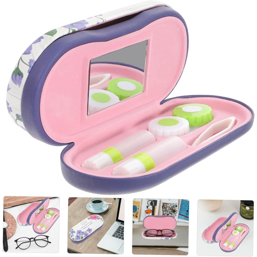 Hkhbjs Twin Glasses Case Hard Shell Eyeglass Box Contacts Holder Outdoor Household Compact