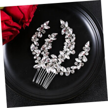 Straskam voor vrouwen en meisjes, decoratieve haarkam met bloemenmotief, sprankelend metalen bruidshaaraccessoire voor speciale gelegenheden.