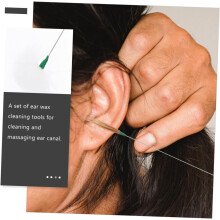 Dicas de remoção de cera de orelha de 16pcs Professional Ear Cleaner Portable Ear Picks Plume de bambu