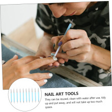 1 set instrumente de manichiură cu două capete pentru unghii, modele și ceramică detaliate, 10 buc.