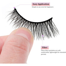 Set van 3 paar Cat Eye wimpers, natuurlijke wimpers voor dagelijks gebruik, zachte en lichtgewicht wimperstrips, comfortabele pasvorm.