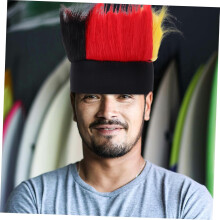 Patriotic German Football Fans Wig Black Yellow And Red Crazy Hair Wig For European Synthetic Hairpiece