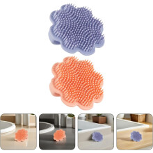 2pcs Baby Wash Brush Lion-shaped Silicone Cradle Cap Finger Brush