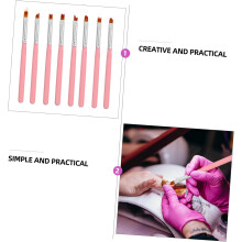 Set de 8 pensule pentru unghii pentru desen și pictură, stilou și instrument pentru manichiură DIY și proiecte artizanale