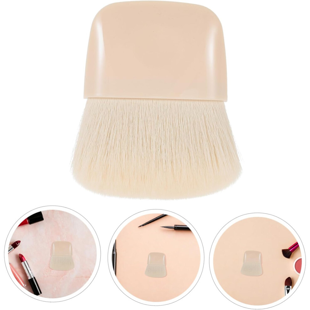 Hkhbjs Travel Mini Makeup Brush: Flat Top Cosmetic Blush Foundation Brush Portable Loose Powder Compact Cosmetic Tool