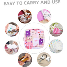 Bolsa para compresas sanitarias portátil multifuncional para mujer, ideal para organizar artículos de aseo durante los viajes. Color aleatorio.