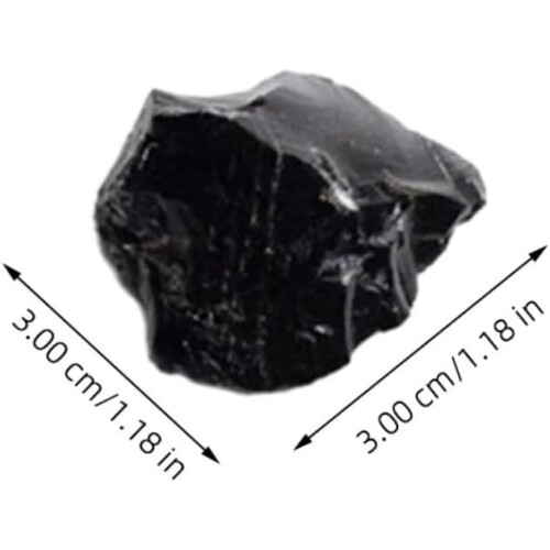 5pcs Small Obsidian Stones Natural Decorative Obsidian Stone Crafts 1