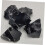 5pcs Small Obsidian Stones Natural Decorative Obsidian Stone Crafts 6