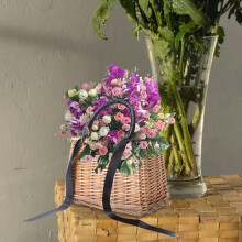Τσάντα Raffia Tote Ελαφρύ καλάθι από rattan Ευέλικτο διακοσμητικό δοχείο αποθήκευσης