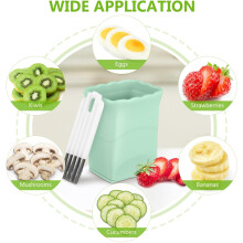3set aço inoxidável fatiador de frutas escovas de limpeza cortadores ferramentas práticas de cozinha
